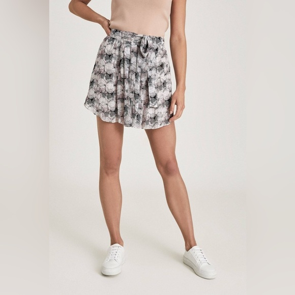 REISS Jonah Abstract Print Tie Waist Skirt In Pink Print - Picture 2 of 6